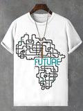 Men's Protecting African Future Map Art Print Cotton Casual T-Shirt