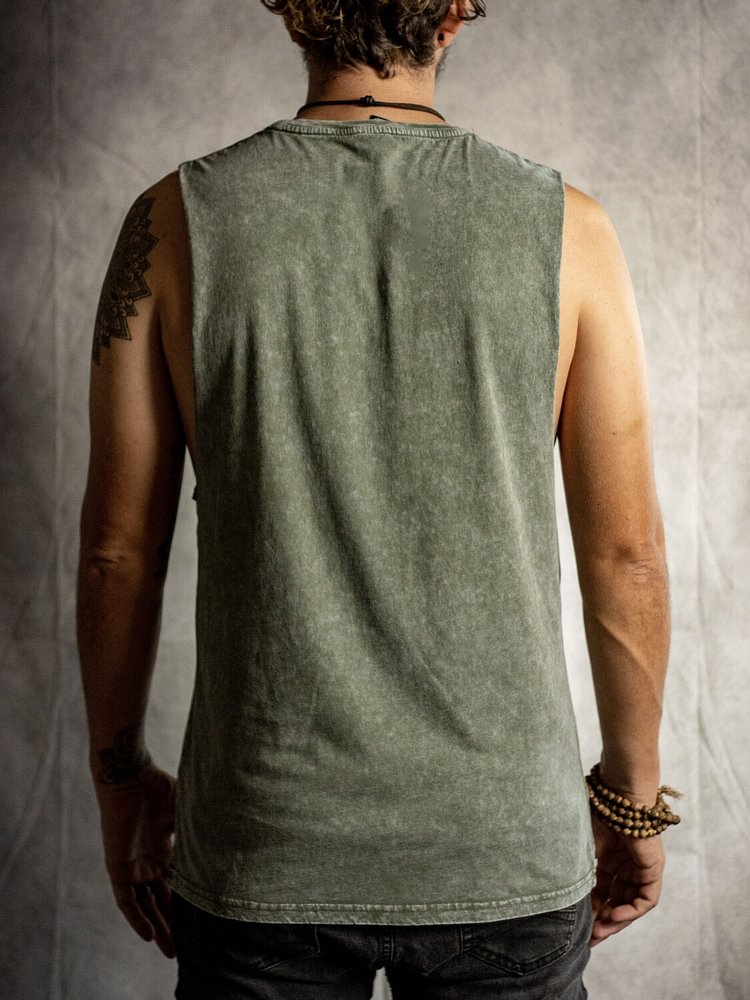 Men's Mysterious Tribal Geometric Patterns Print Tank Top
