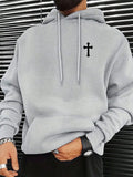 Men's Christ Cross Graphic Print Casual Hoodie