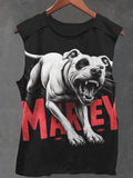Men's Bulldog Barking Art Print Tank Top