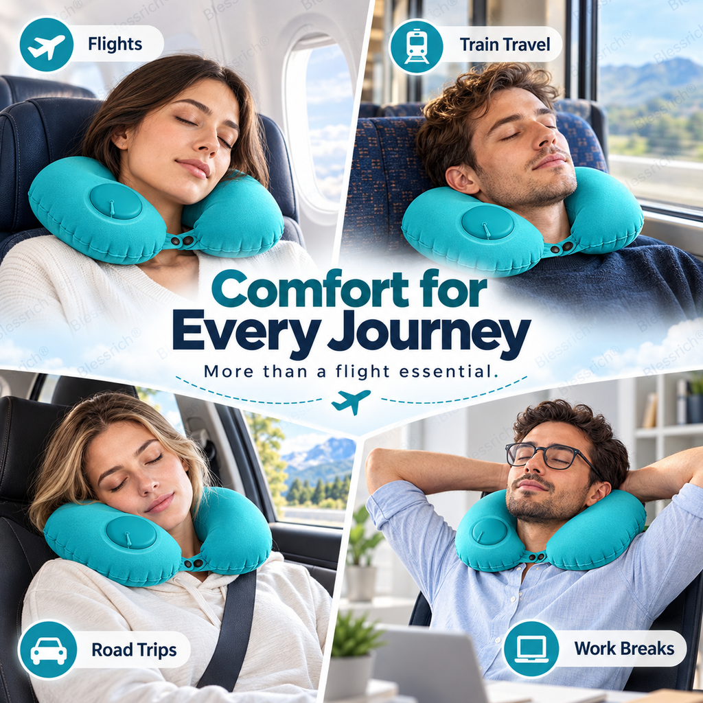 Portable Inflatable Travel Neck Pillow