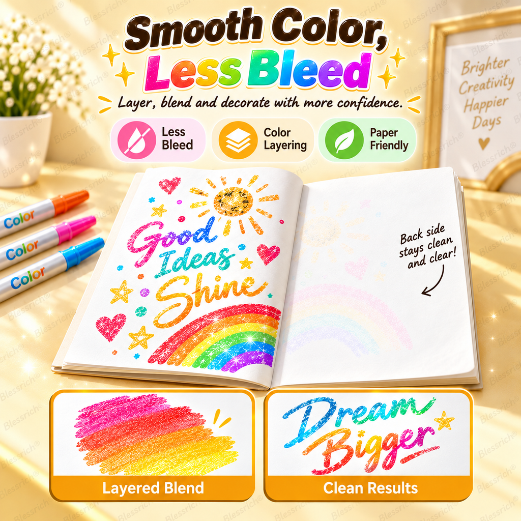 🎉🎁Magic Glitter Outline Markers✨Double-Ended Dual-Color Art Pens