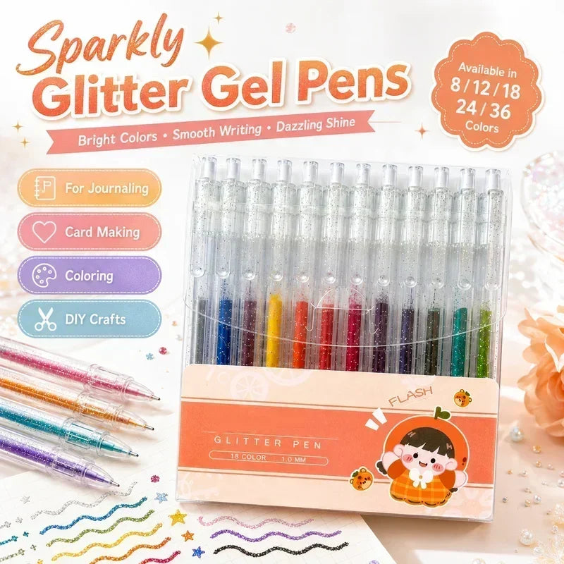 ✨LAST DAY SALE ONLY 14.99＄!!🎁Glitter Gel Pen Set