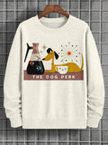 Men's The Dog Perk Coffee Print Casual Sweatshirt
