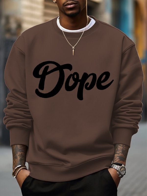 Men's Dope Graphic Print Casual Sweatshirt