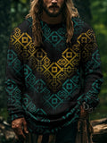 Men's St. Patrick's Day Geometric Pattern Print Casual Sweatshirt