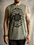 Men's Mysterious Tribal Geometric Patterns Print Tank Top