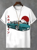 Men's Japanese Art Retro Car Print T-Shirt