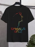 Men's Kamala Funny Cat Graphic Print Cotton Casual T-Shirt