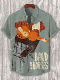 Men's Band Of Horses Art Print Casual Shirt