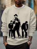 Men's 80s Hip Hop Art Print Cotton Casual Sweatshirt