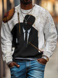 Men's Jazz Drummer Art Print Casual Sweatshirt