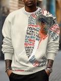 Men's Protecting African Elephants Art Casual Sweatshirt