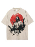 Men's Jesus Is King Art Print Casual T-Shirt