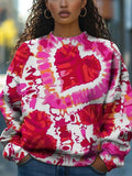 Women's Valentine's Day Love Art Print Cozy Sweatshirt