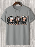 Men's Coffee Gorilla Art Print Casual T-Shirt