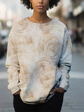 Women's Aesthetic Vortex Art Print Casual Sweatshirt