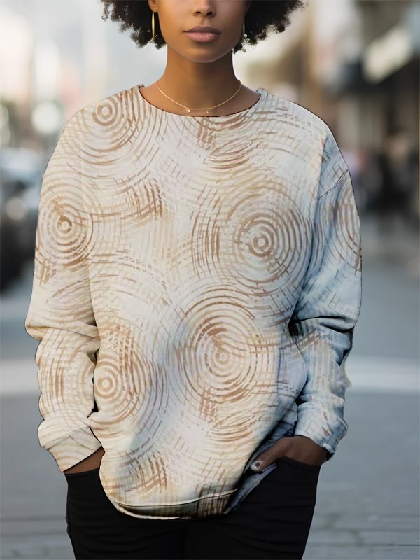 Women's Aesthetic Vortex Art Print Casual Sweatshirt