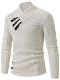 Men's Mock Neck Slim Long Sleeve Knitted Sweater