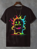 Men's Little Monster Graphic Print Casual T-Shirt