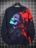 Men's Skull Dark Art Print Casual Sweatshirt