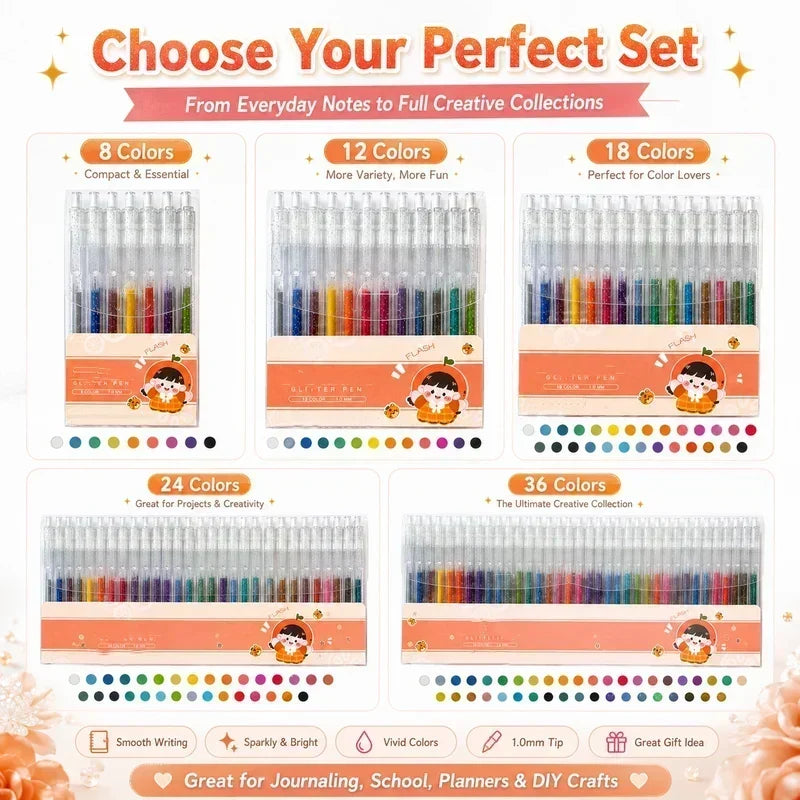 ✨LAST DAY SALE ONLY 14.99＄!!🎁Glitter Gel Pen Set