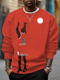 Men's Basketball Enthusiast Art Print Casual Sweatshirt