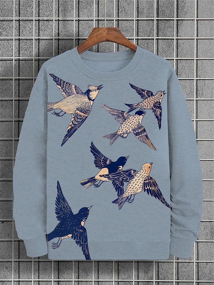 Men's Flying Birds Art Print Casual Sweatshirt