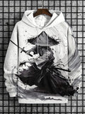 Men's Samurai Japanese Art Print Hooded Sweatshirt