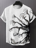 Men's Halloween Gothic Horrible Devil's Claw Art Print Casual T-Shirt