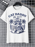Men's Cat Daddy For Harris Holiday Graphic Print Cotton Casual T-Shirt
