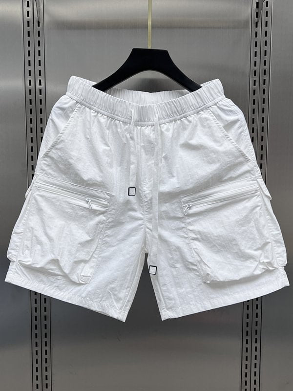 Men's Multi-pocket Elastic Waist Straight Cargo Shorts