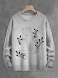 Men's Funny Trapped Frog Art Print Knit Sweatshirt