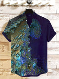 Men's Fantasy Ocean Art Print Short Sleeve Shirt