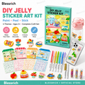 🌈 Create Your Own Jelly Stickers! 🎨 DIY Paint, Peel & Stick Art Kit for Kids ✨ 4 Fun Themes + Complete Craft Set 🎁
