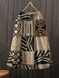 Women's Abstract Lines Geometry Print Skirt