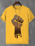 Men's Power Dripping Funny Print Cotton Casual T-Shirt