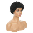 Women's 100% Human Hair Pixie Cut Wig with Bangs for Women Cosplay Daily Wear Theme Parties