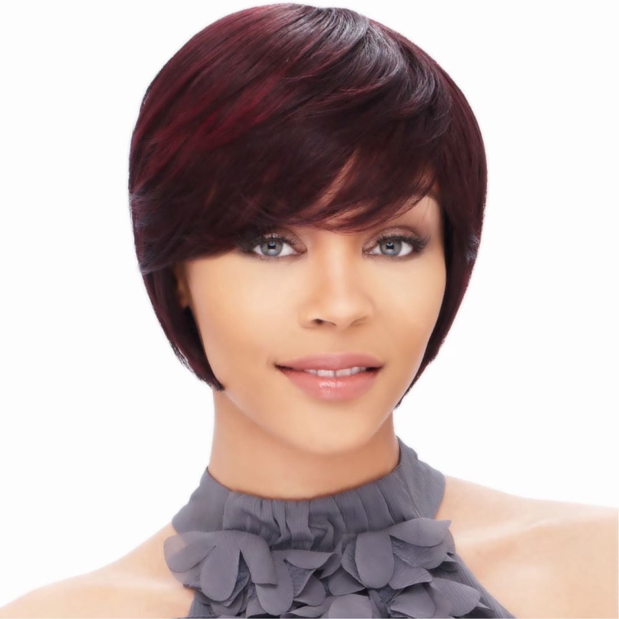 Women's 100% Human Hair Pixie Cut Wig with Bangs for Women Cosplay Daily Wear Theme Parties