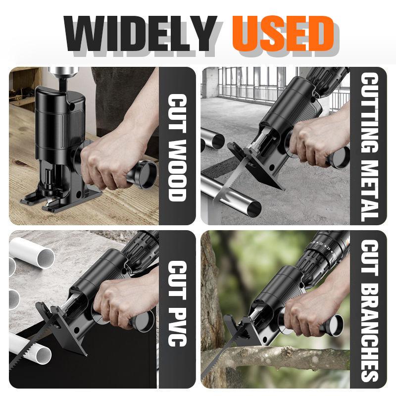Turns drill into cutter, multi-material & easy install. Versatile tool – grab yours! ✅