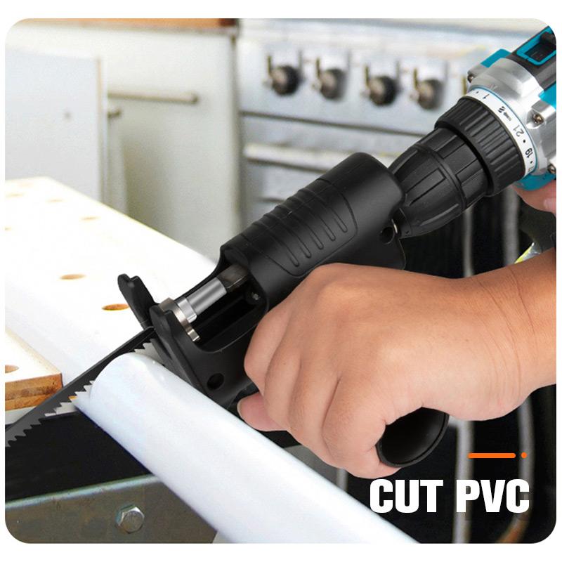 Turns drill into cutter, multi-material & easy install. Versatile tool – grab yours! ✅