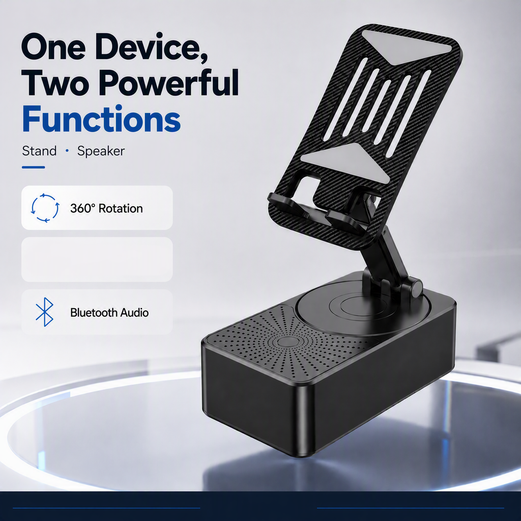 Gift Choice – 3-in-1 Wireless Bluetooth Speaker, Phone Stand & Desktop Organizer