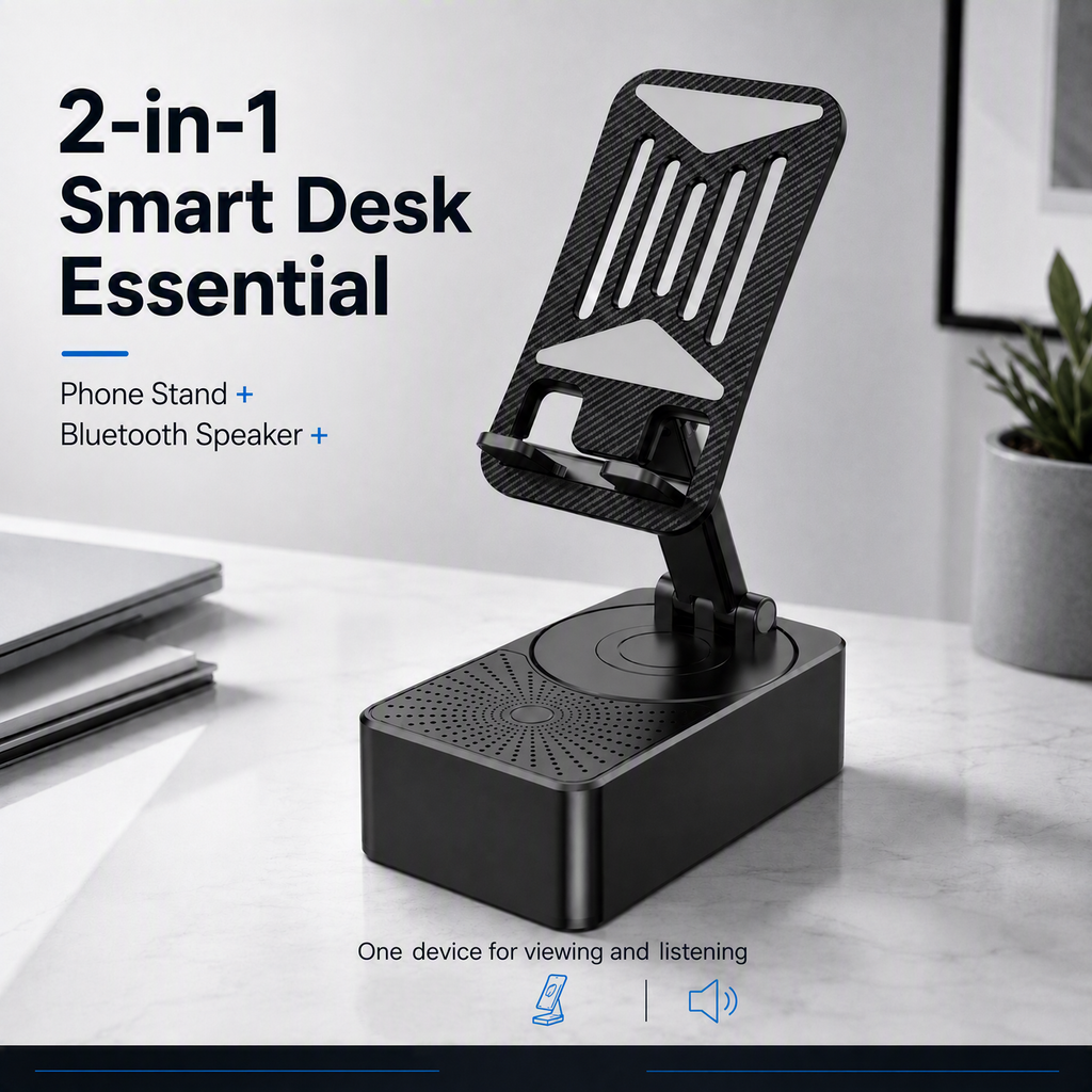 Gift Choice – 3-in-1 Wireless Bluetooth Speaker, Phone Stand & Desktop Organizer