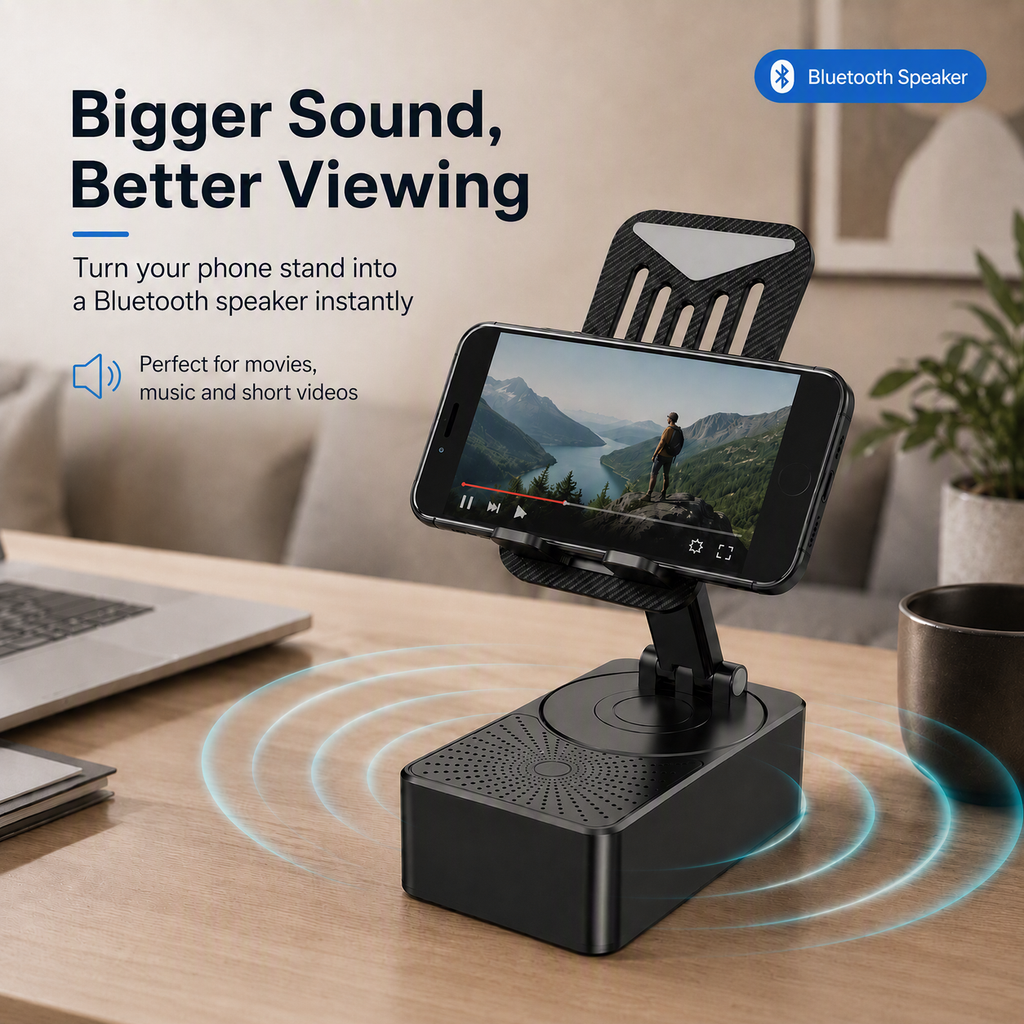 Gift Choice – 3-in-1 Wireless Bluetooth Speaker, Phone Stand & Desktop Organizer