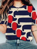 Women's Funny Dachshund Print Casual T-Shirt