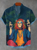 Men's Hippie Soul Forest Spirituality Art Print Shirt