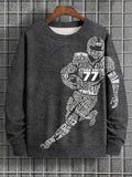 Men's Rugby Football Player Art Print Casual Sweatshirt