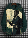 Men's Knowledgeable Black Scientist Art Print Hooded Sweatshirt