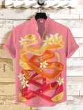 Men's Snakes Eat Oranges Art Print Casual Shirt