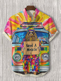 Men's Need A Miracle Art Print Casual Shirt